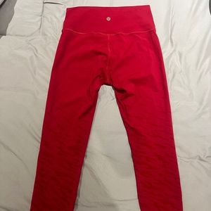 Red Lululemon leggings